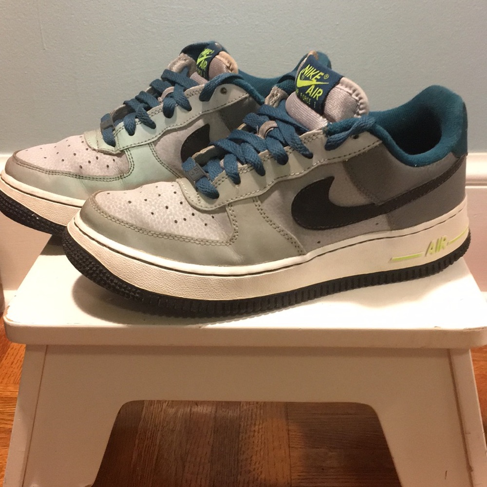 Nike Air Force One Grey/Green Size 7Y